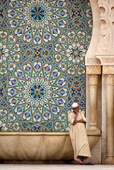 Waiting, thinking... great mosquee in Casablanca